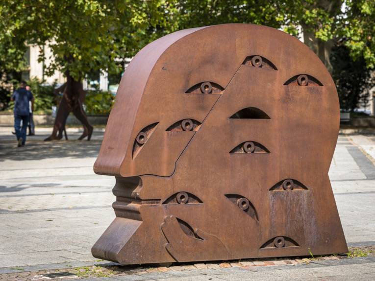 Horst Antes | Kopf in der Hand und Kopf mit zwölf Augen